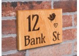 Personalised Welsh Oak House Sign Size 220mm x 150mm